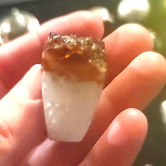 Raw Citrine Game of Thrones Ring of Power 7 OR Signet Black Red Ring Size 7 - Picture 6 of 12